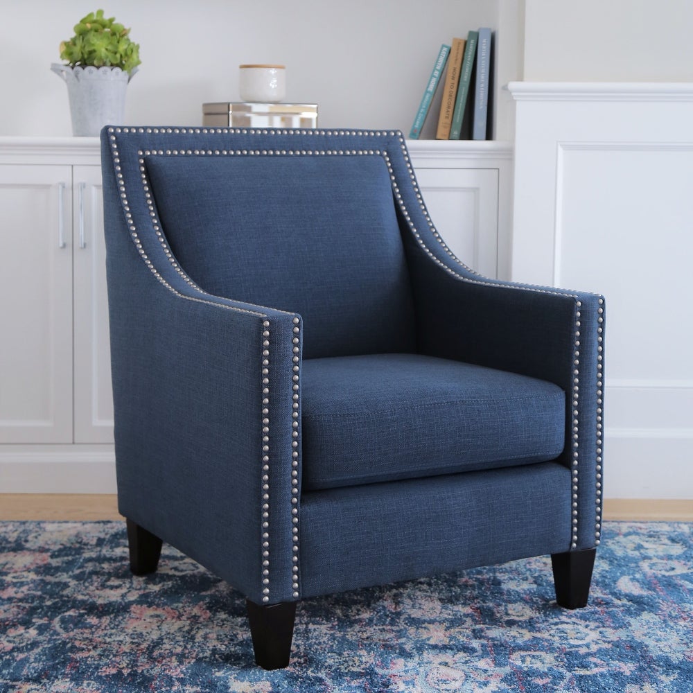 Abbyson Adrienne Nailhead Accent Chair